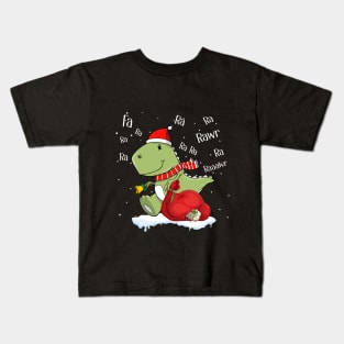 Fa Ra Ra Ra Rawr Tree Rex T-Shirt - Funny Xmas Gift Kids T-Shirt